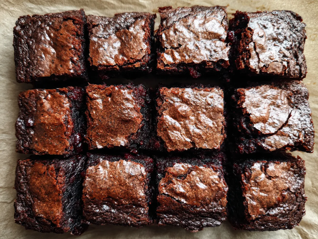 Fudgy Spring brownies