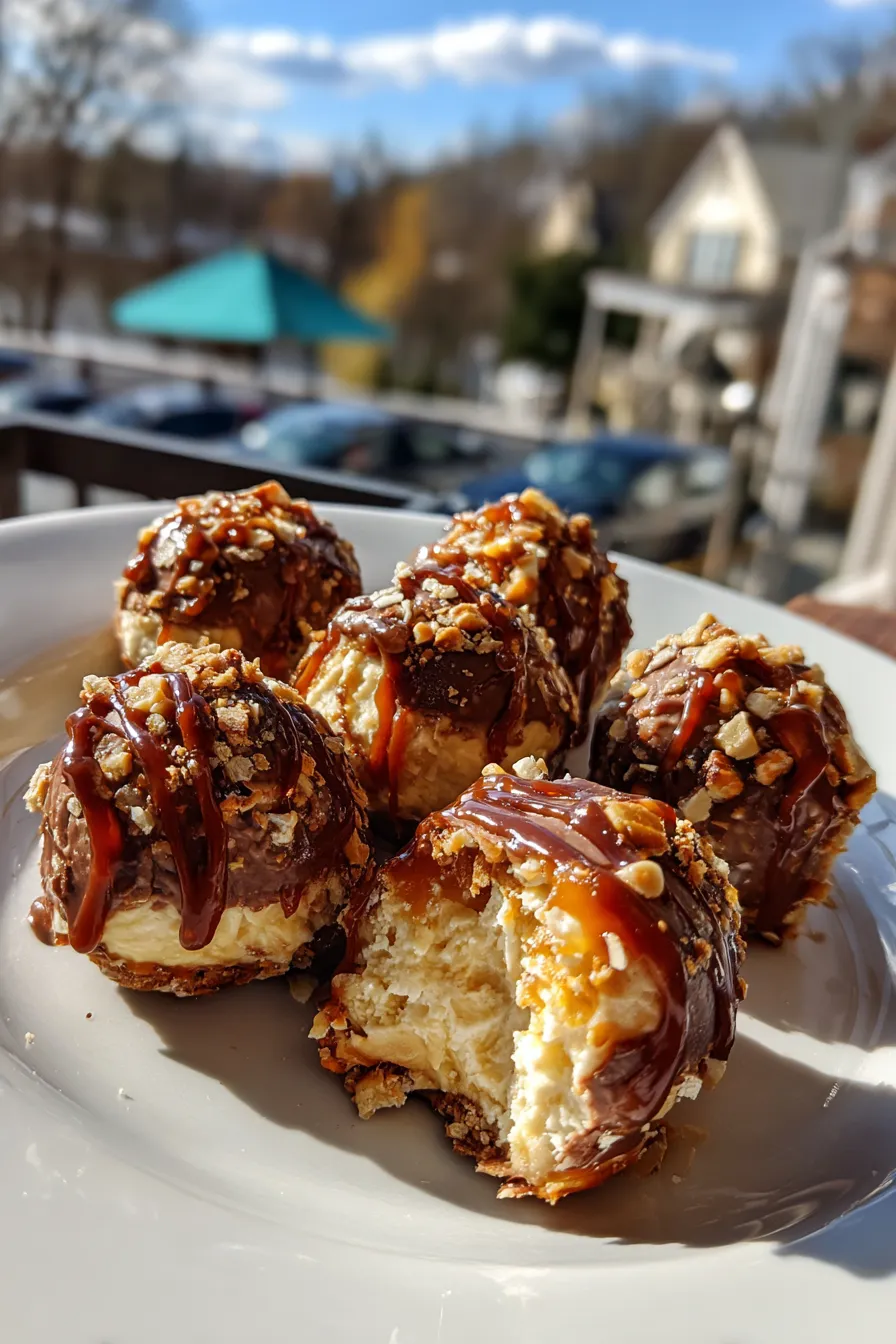 Salted Caramel Pretzel Cheesecake Balls