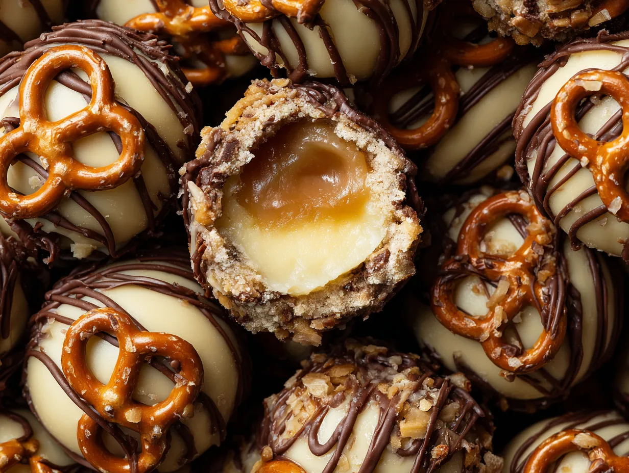 Salted Caramel Pretzel Cheesecake Balls