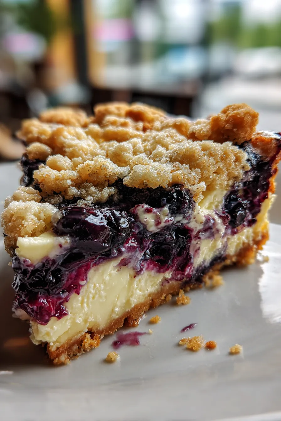 Blueberry Crumble Cheesecake