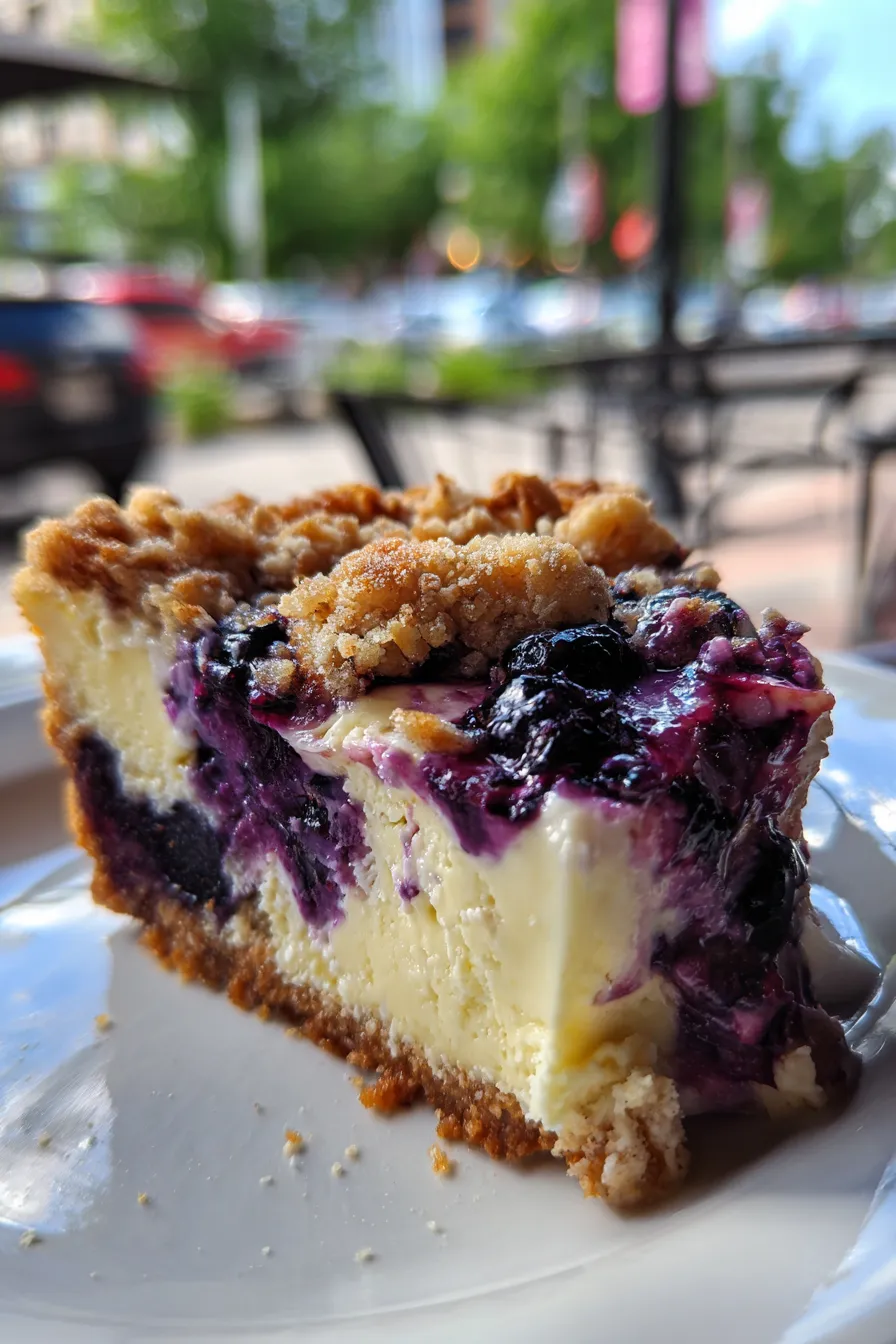 Blueberry Crumble Cheesecake