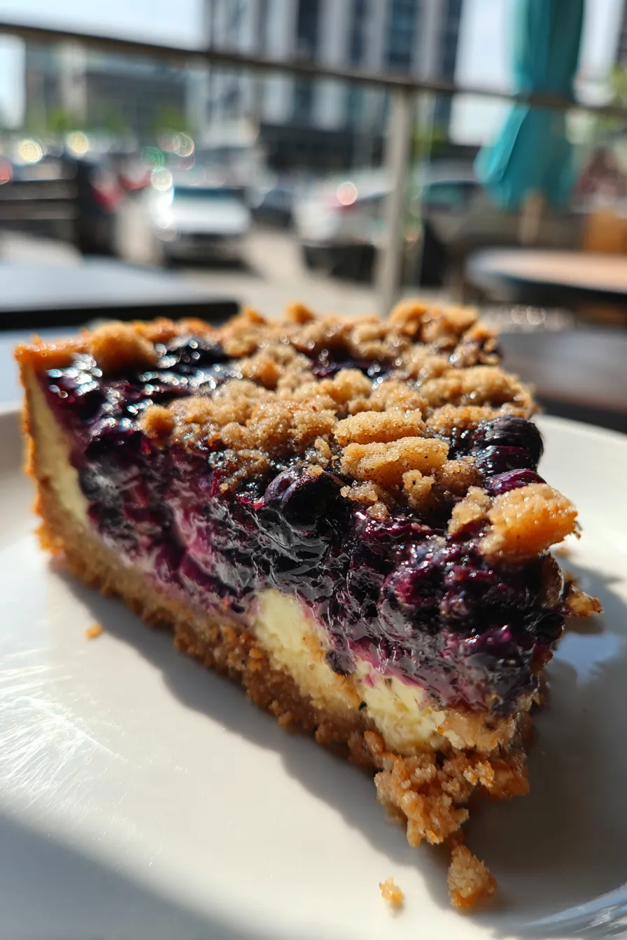 Blueberry Crumble Cheesecake