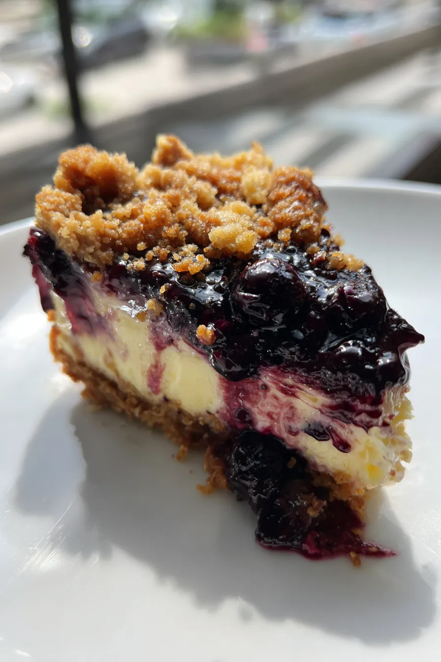 Blueberry Crumble Cheesecake