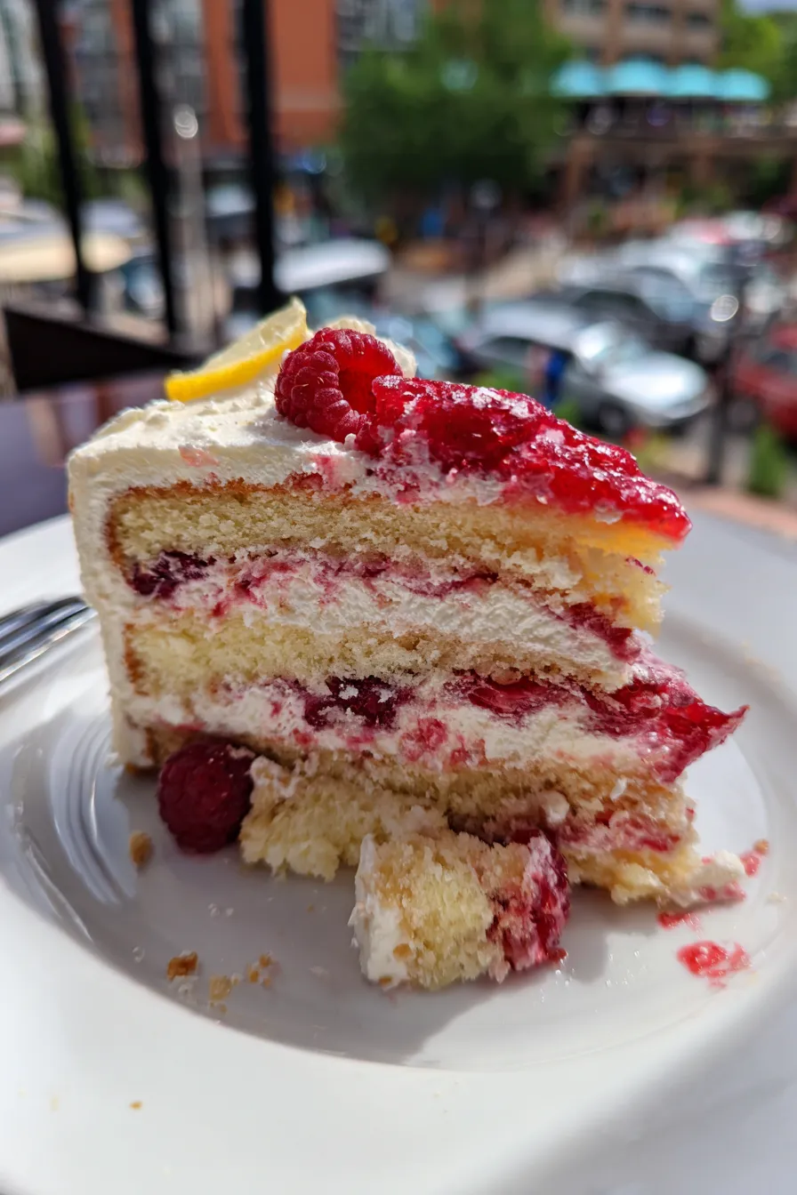 Lemon Raspberry Layer Cake