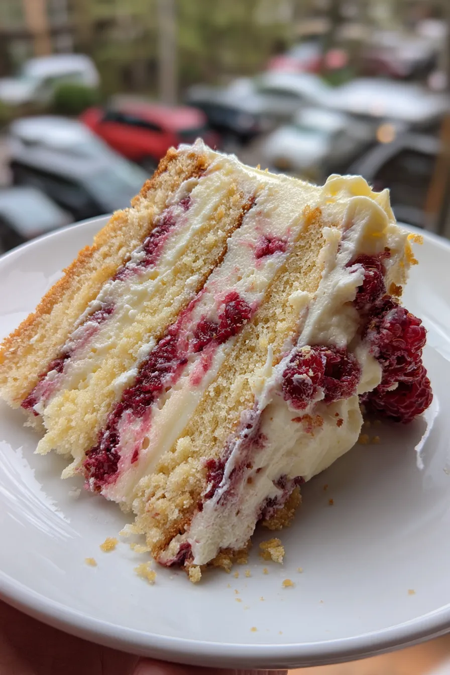 Lemon Raspberry Layer Cake