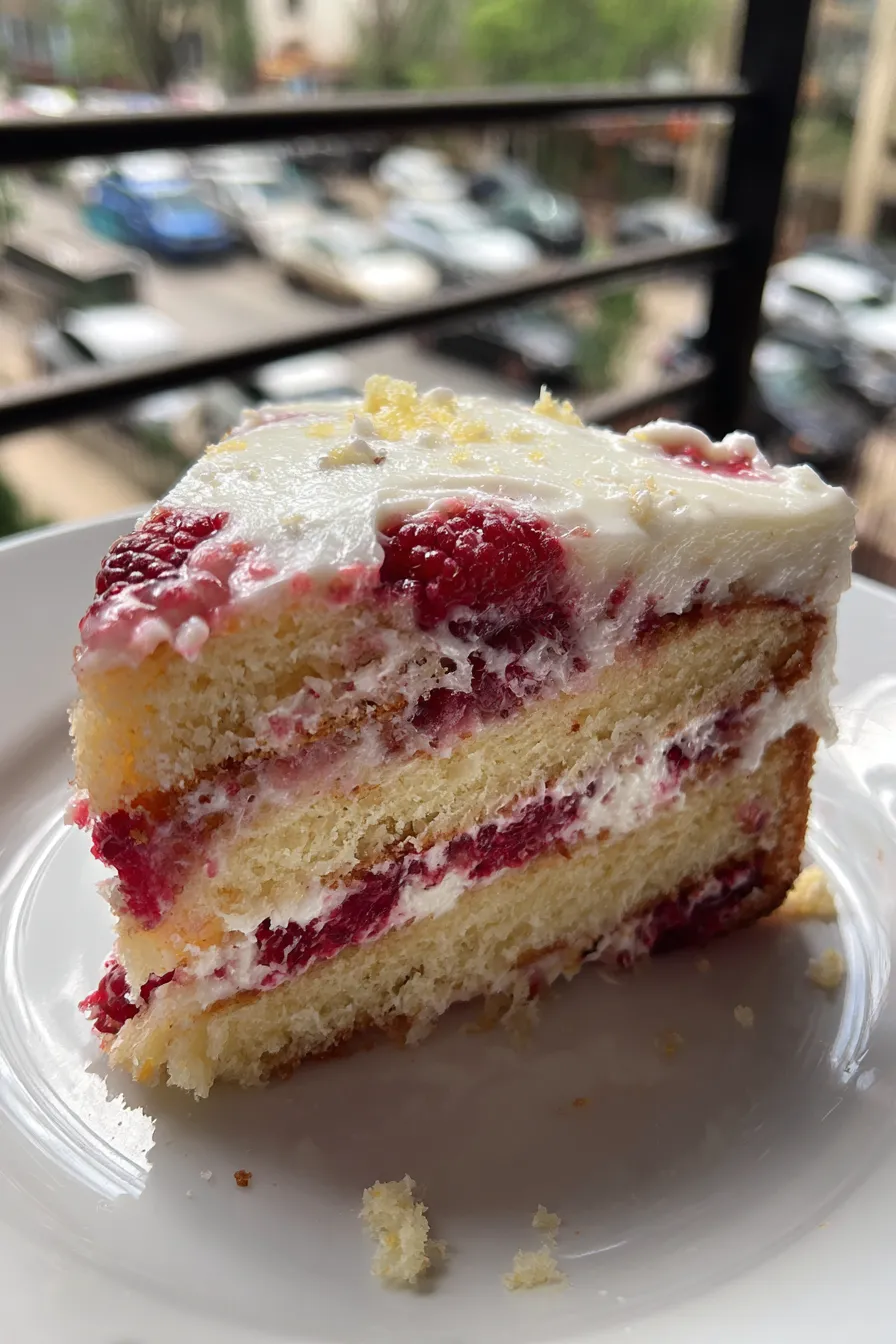 Lemon Raspberry Layer Cake