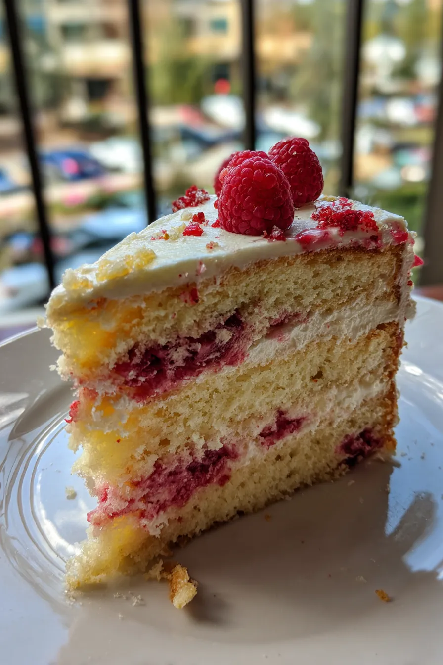 Lemon Raspberry Layer Cake