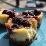 Mini Lemon Blueberry Cheesecakes