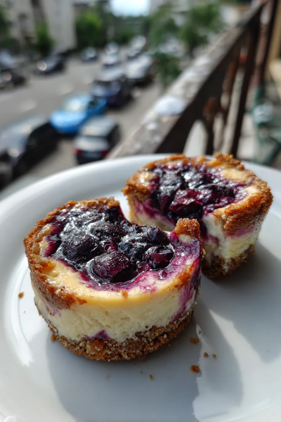 Mini Lemon Blueberry Cheesecakes