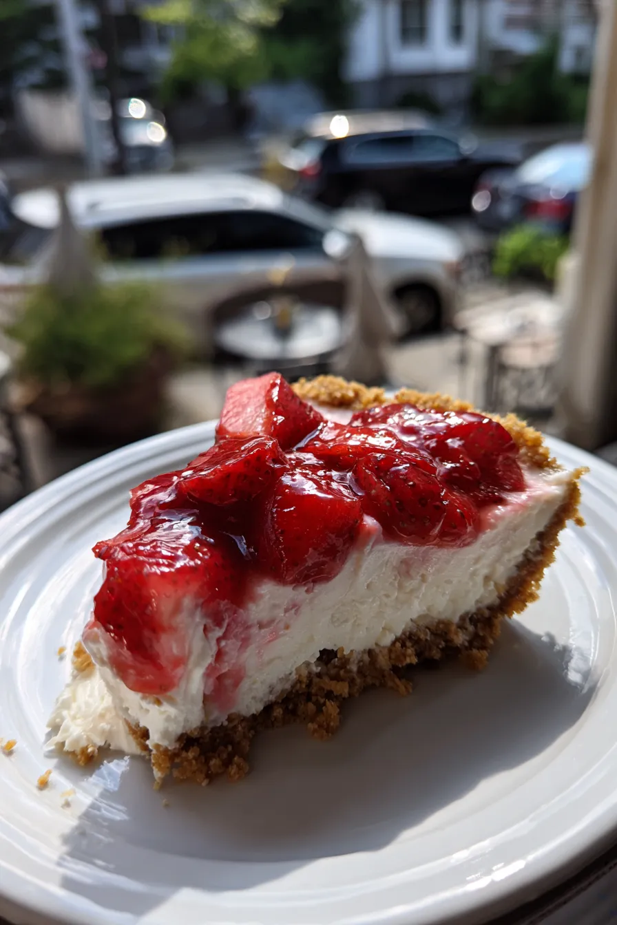 No Bake Strawberry Cheesecake