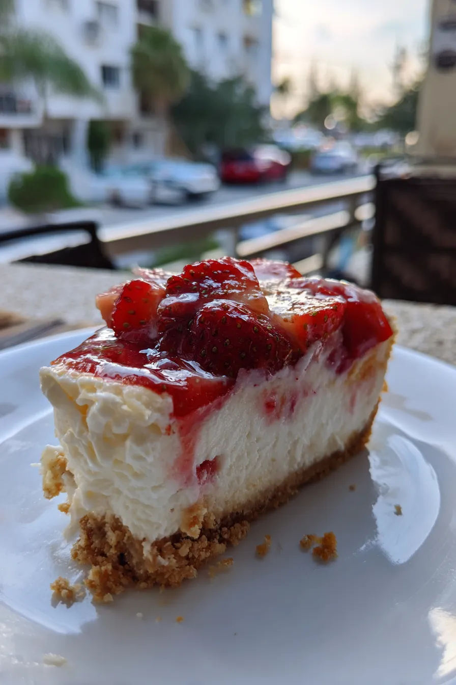 No Bake Strawberry Cheesecake