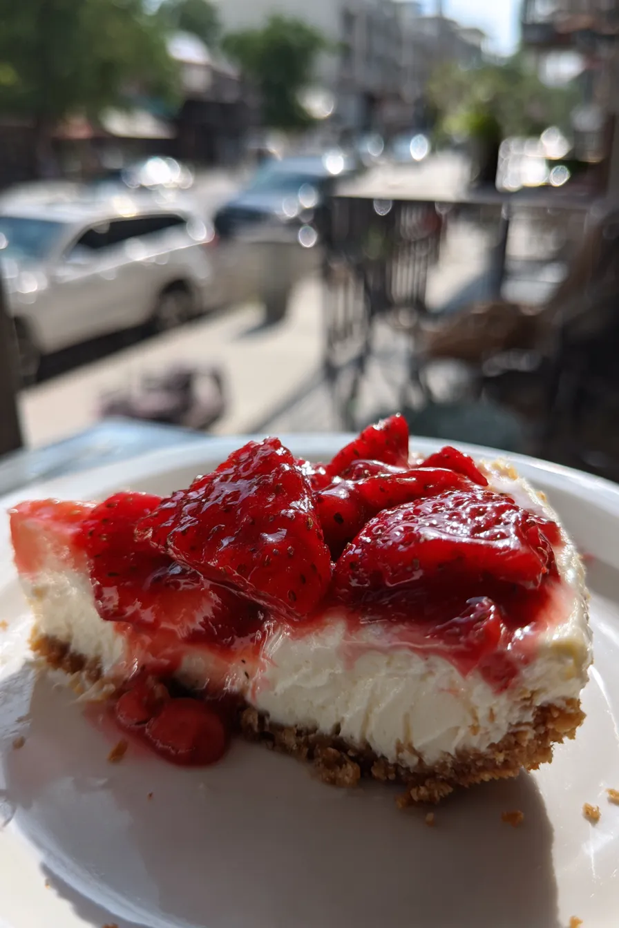 No Bake Strawberry Cheesecake