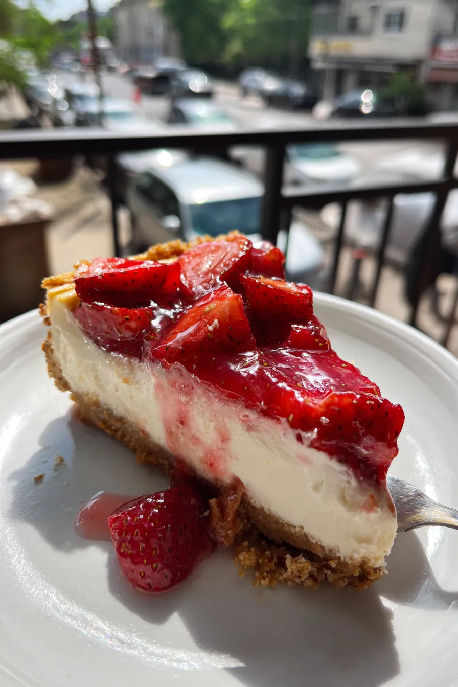 No Bake Strawberry Cheesecake