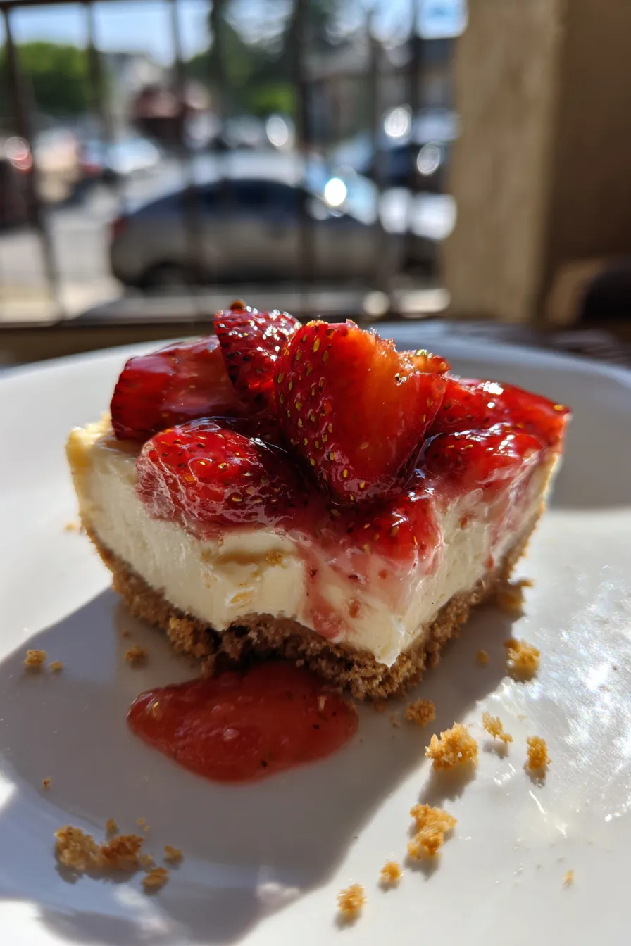No Bake Strawberry Cheesecake