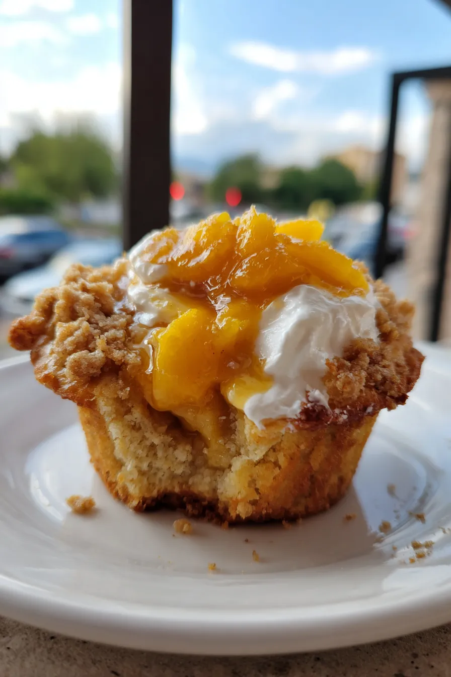 Peach Cobbler Cupcakes