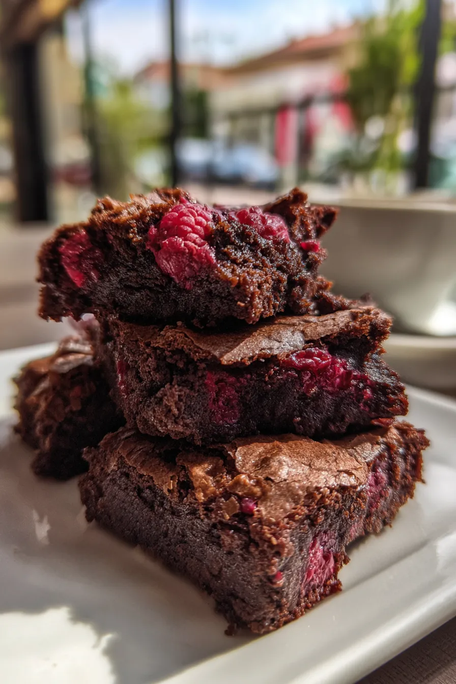 raspberry brownies