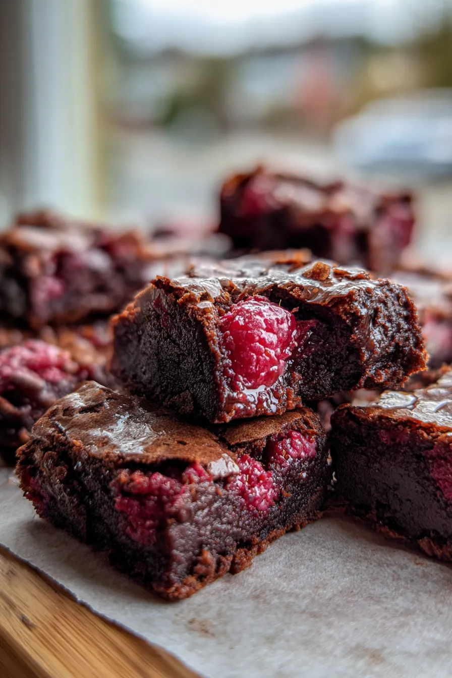 raspberry brownies