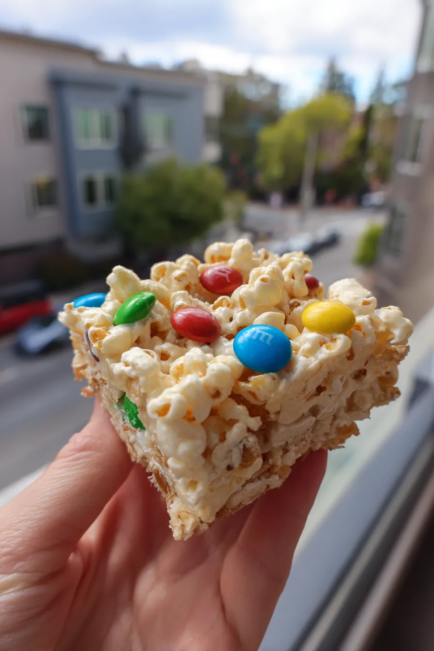 Simple Popcorn Bars with M&Ms Easy Recipe for a Sweet Treat