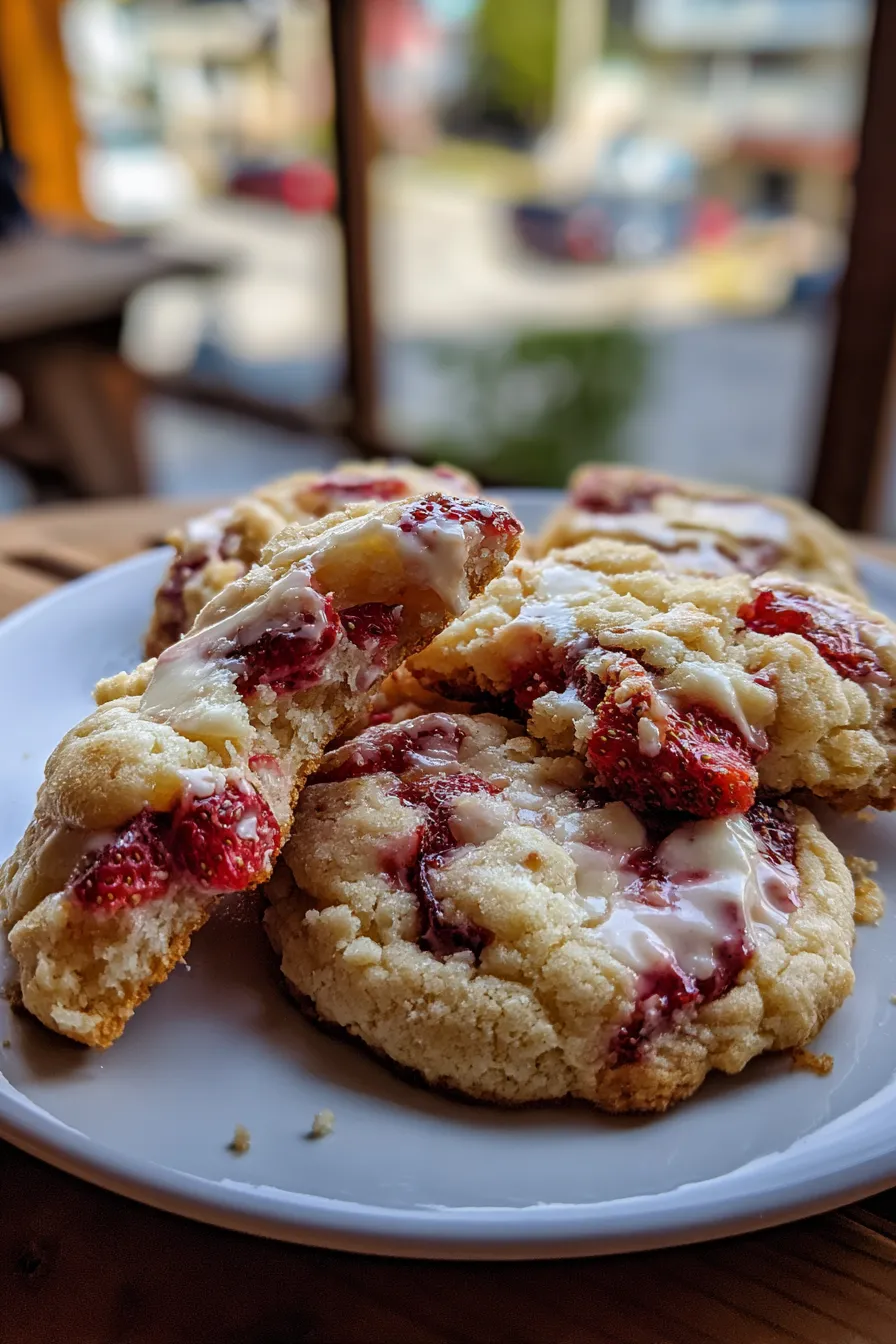 Strawberry Cheesecake Cookies