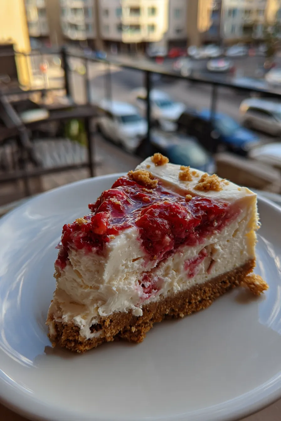 strawberry crunch cheesecake