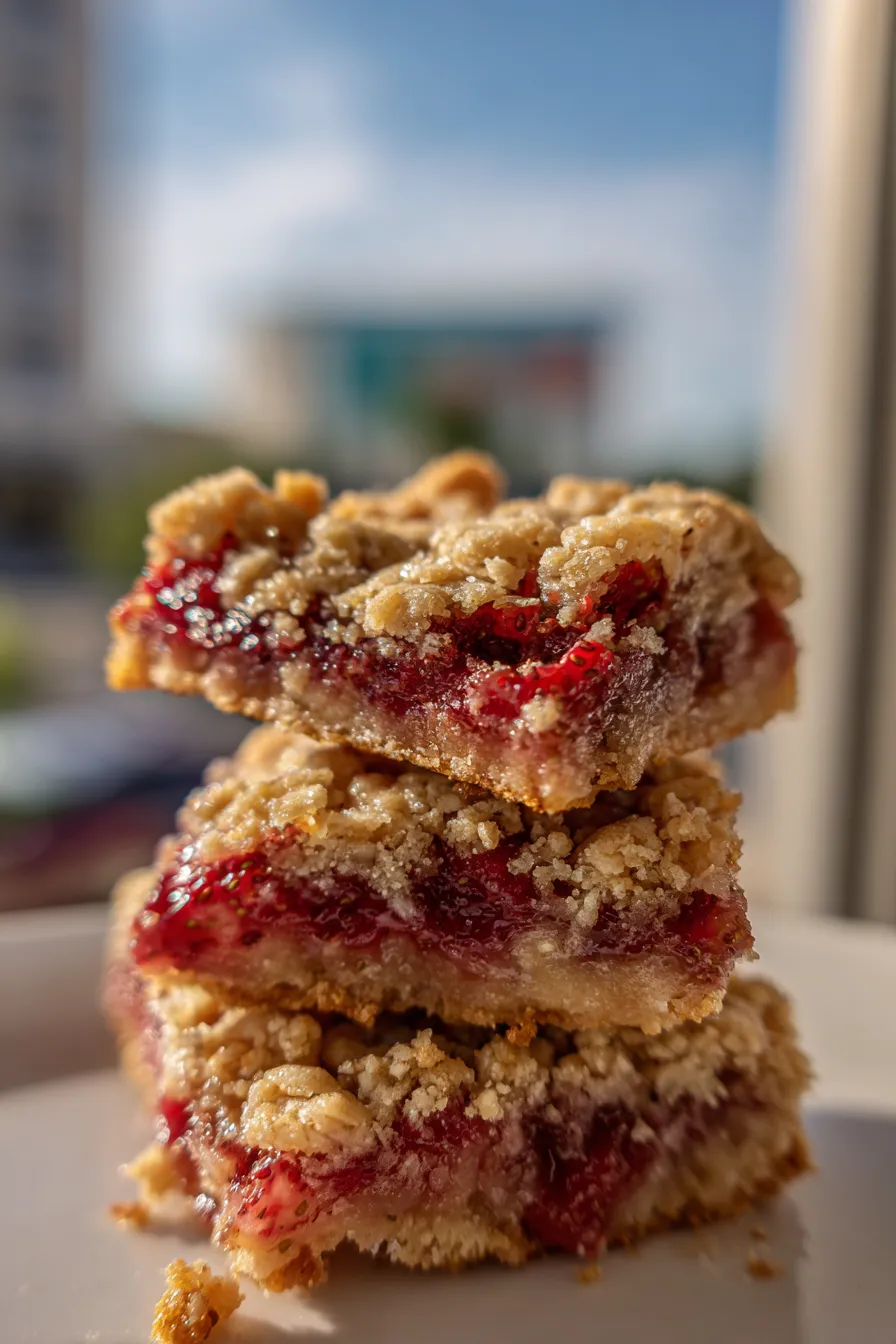 Strawberry Oatmeal Crumble Bars Recipe
