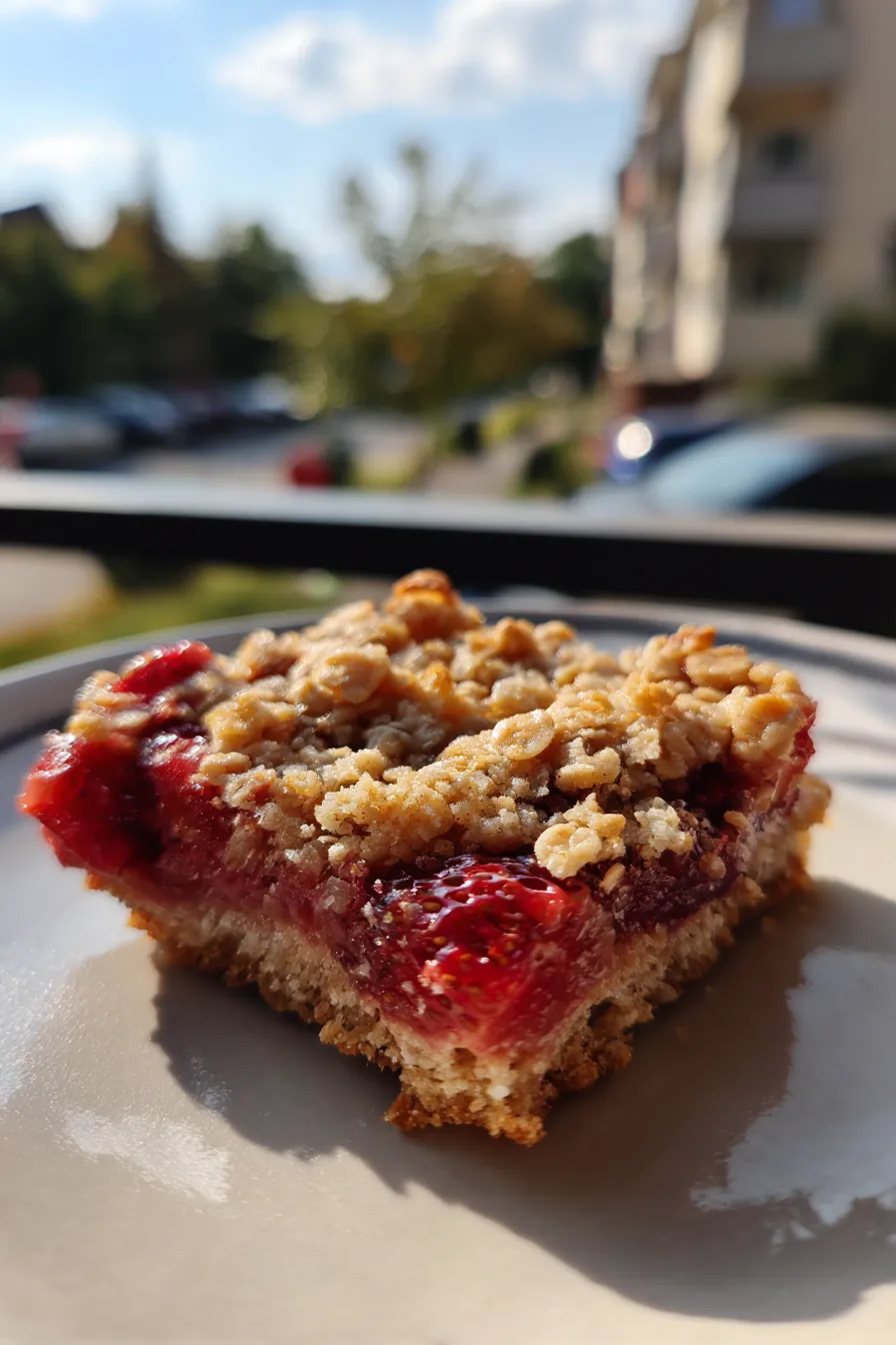 Strawberry Oatmeal Crumble Bars Recipe
