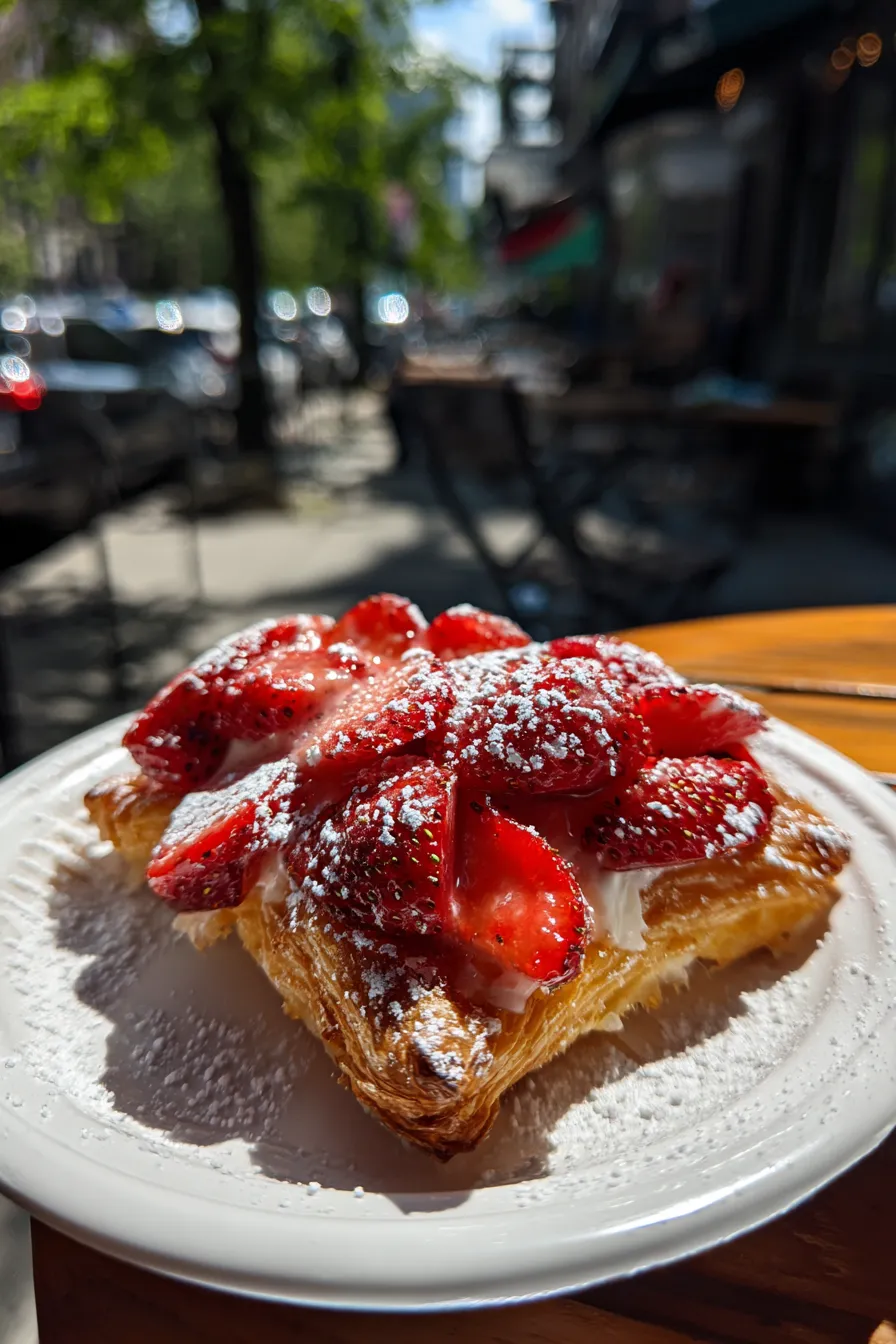 strawberry puff pastries