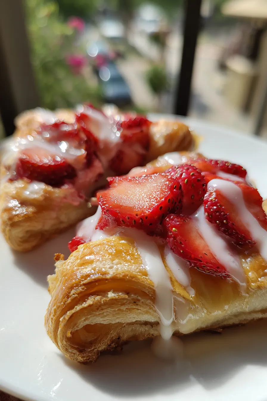 strawberry puff pastries