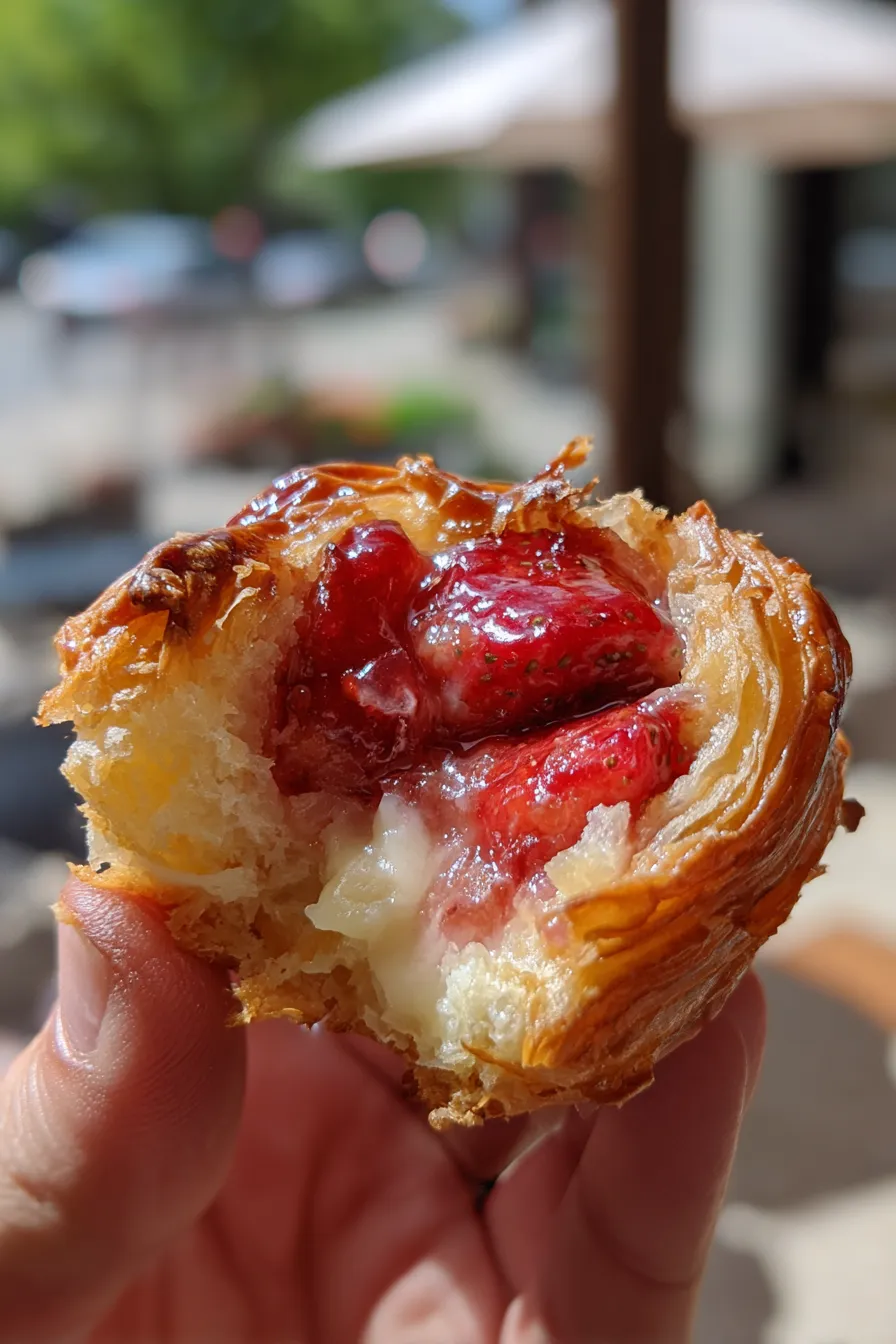 strawberry puff pastries