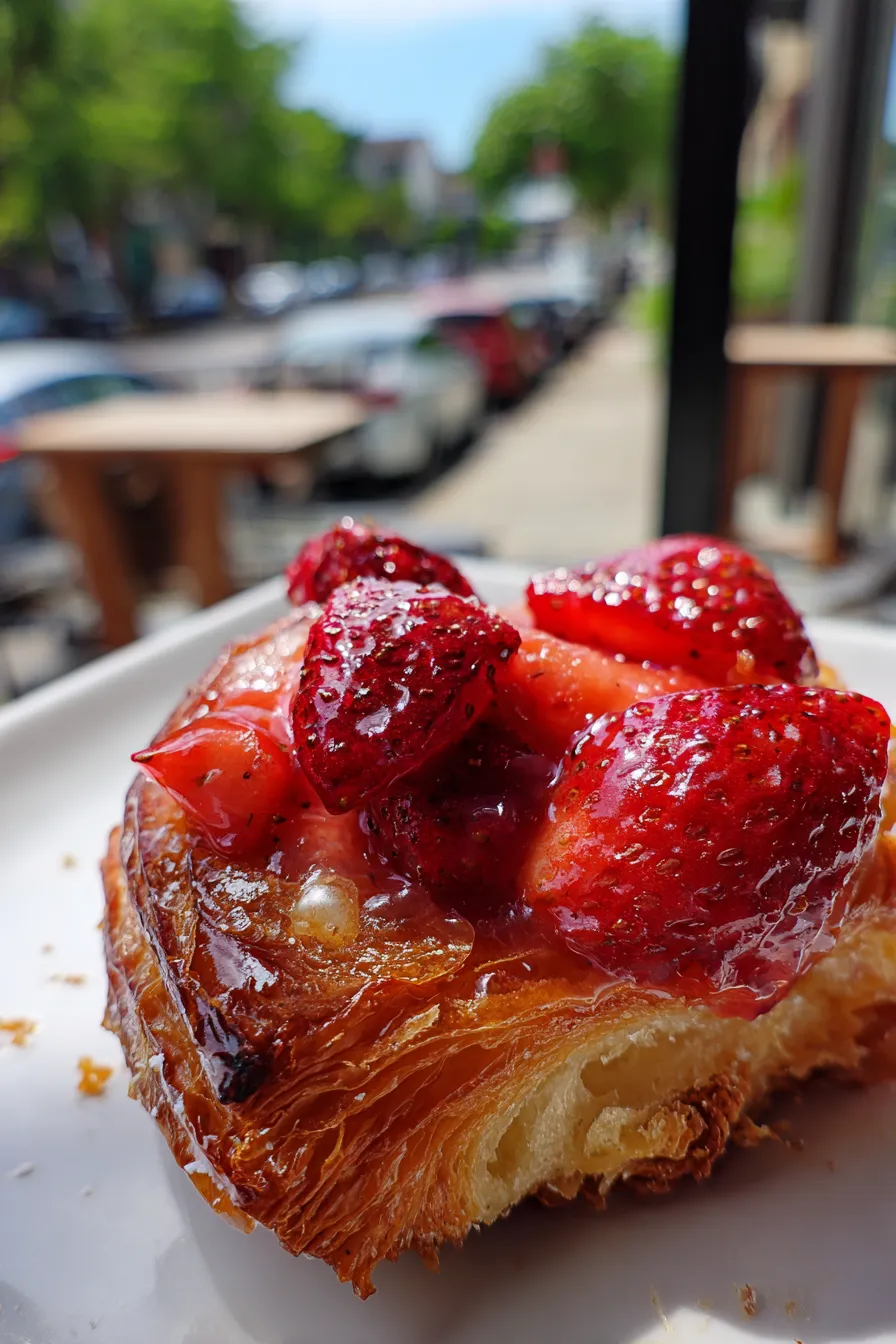 strawberry puff pastries
