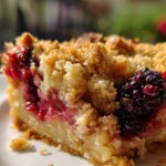 apple and blackberry crumble cake
