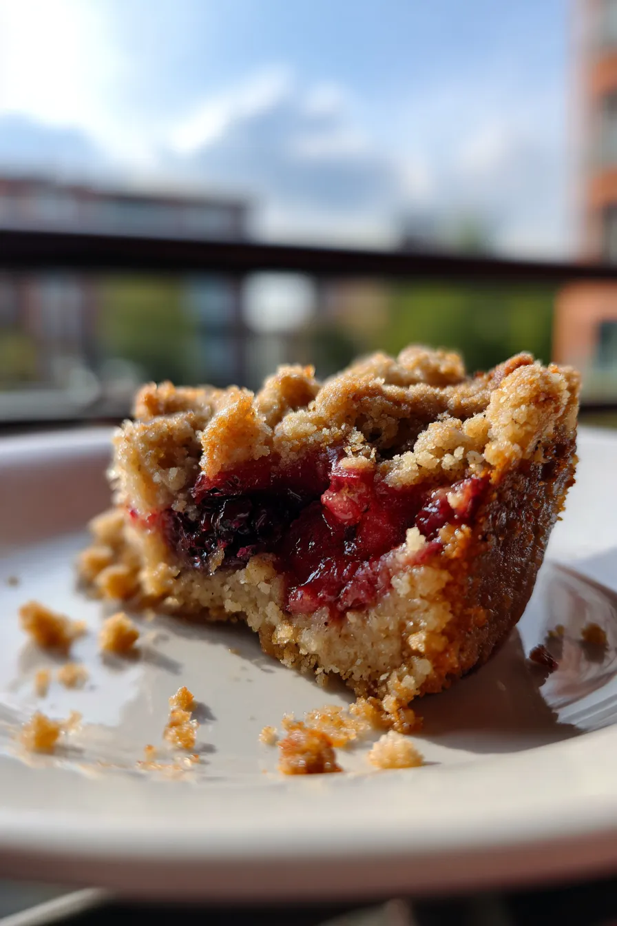 apple and blackberry crumble cake