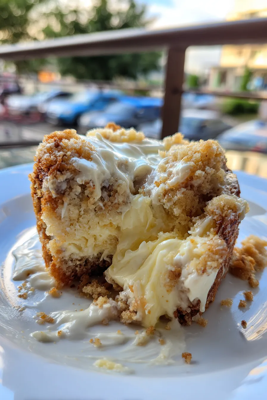 apple crumble cake with cream cheese