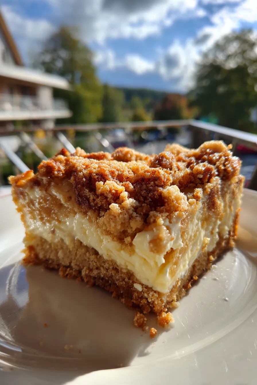 apple crumble cake with cream cheese