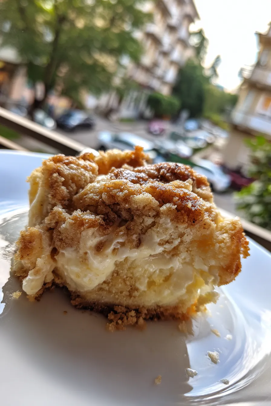 apple crumble cake with cream cheese