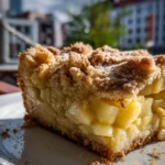 apple crumble and custard cake