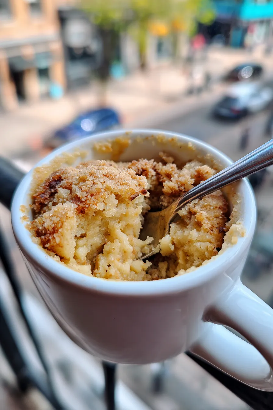 apple crumble mug cake