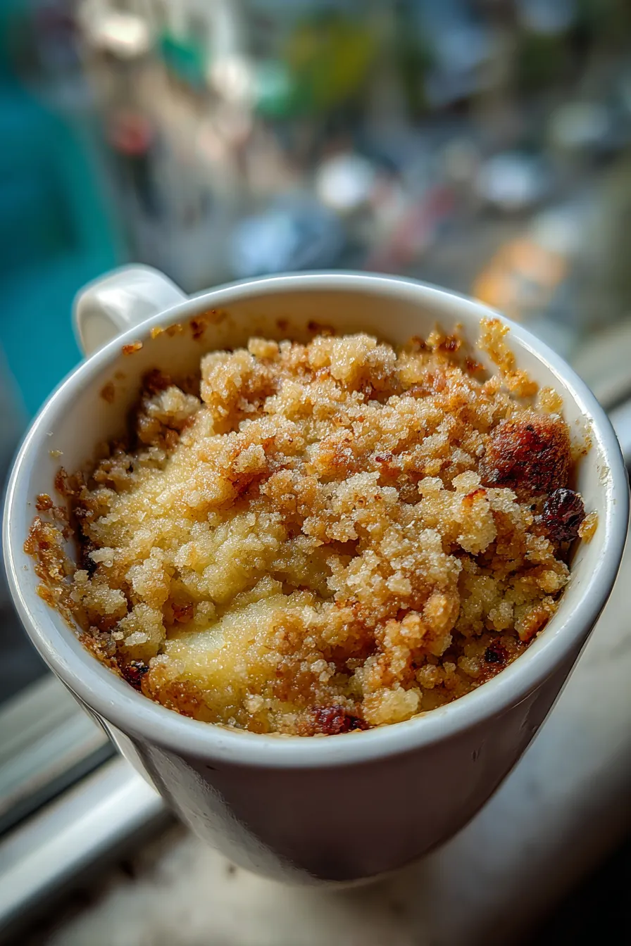apple crumble mug cake