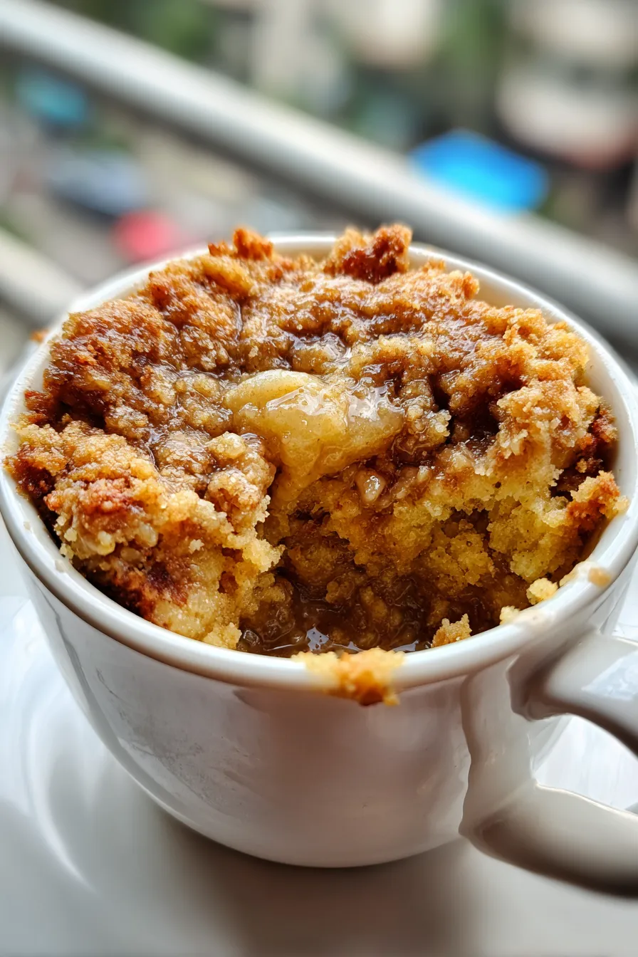 apple crumble mug cake