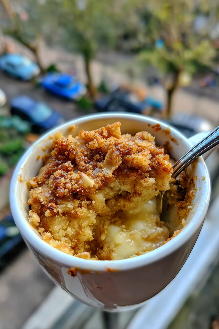 apple crumble mug cake