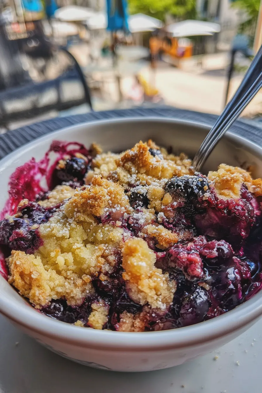blueberry crumble