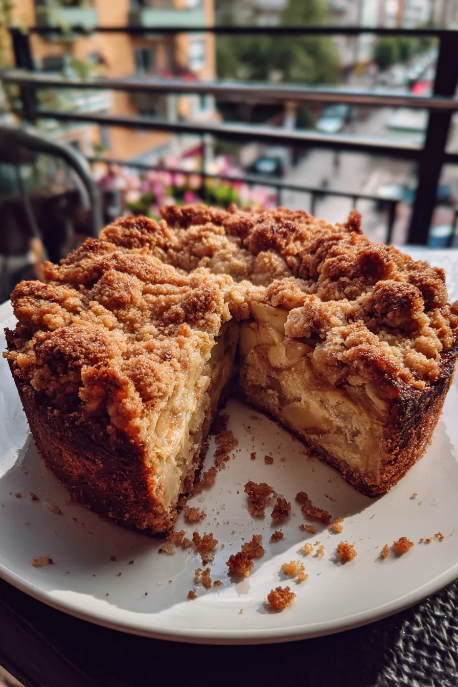 brown butter apple crumble cake