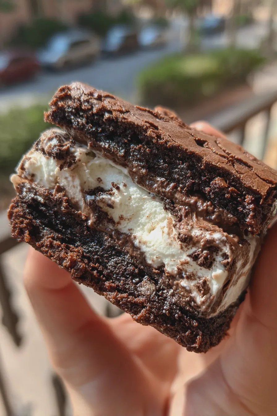 brownie ice cream sandwich