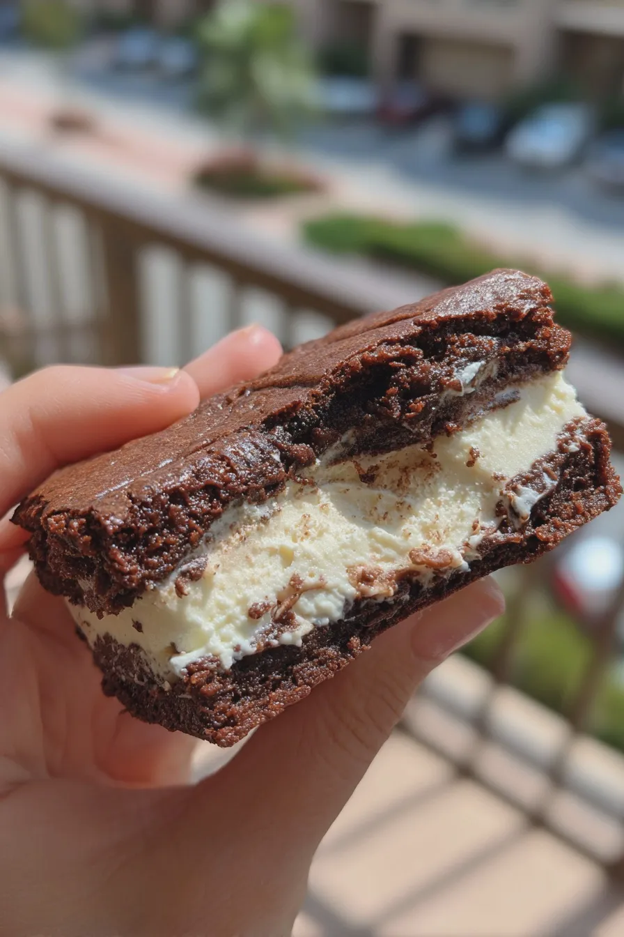 brownie ice cream sandwich