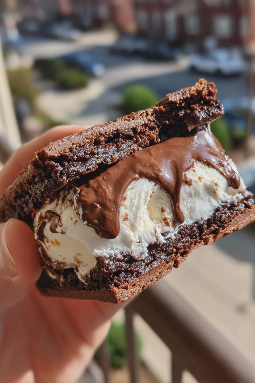 brownie ice cream sandwich