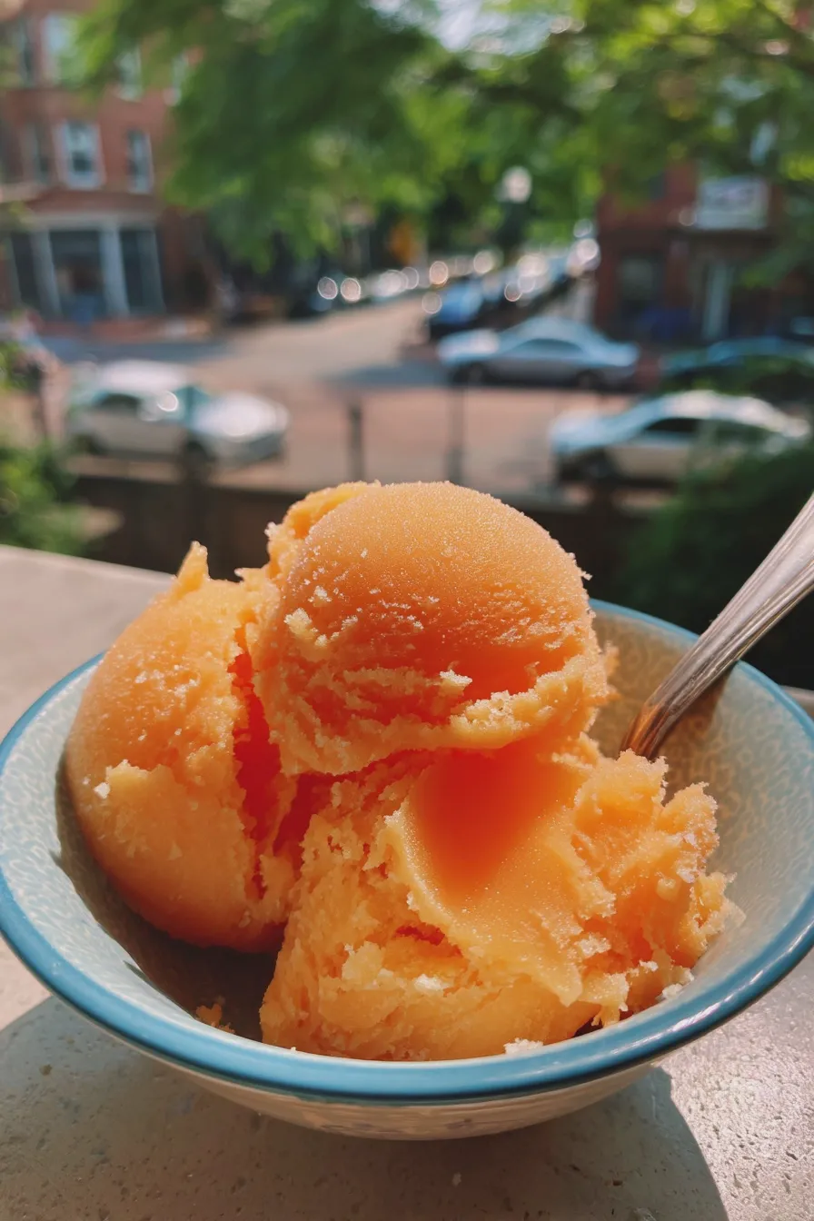 cantaloupe sorbet