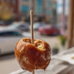 caramel apple on a stick