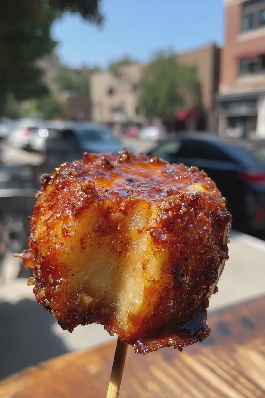 caramel apple on a stick