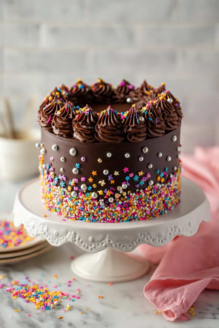 chocolate birthday cake decoration