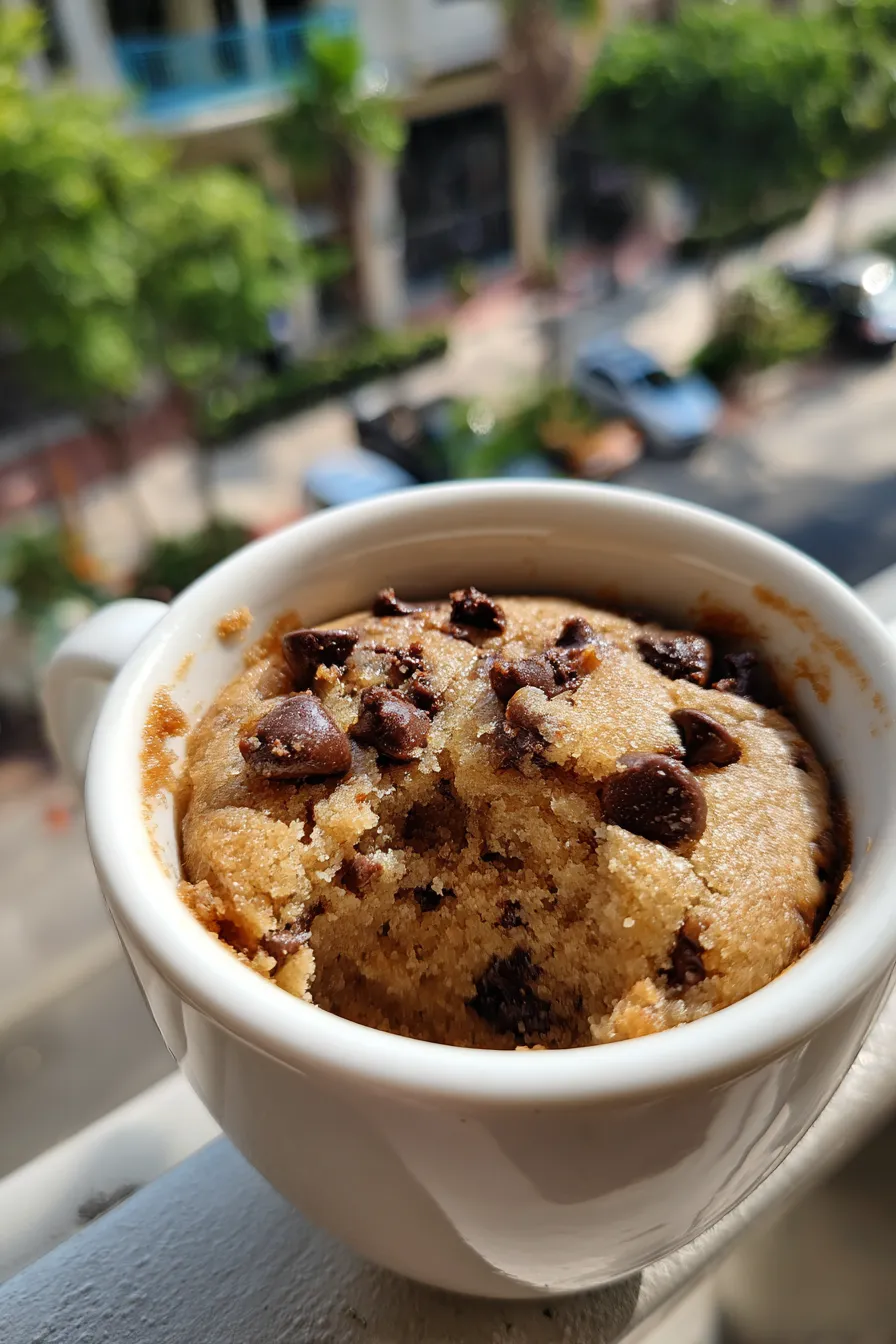 chocolate chip cookie mug cake